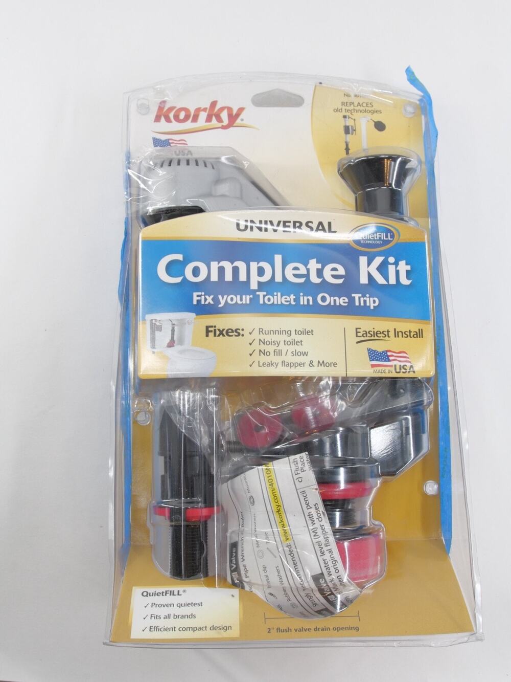 Korky QuietFILL Platinum Complete Universal Toilet Repair Kit 4010MP - NEW